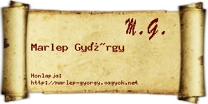 Marlep György névjegykártya